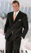 Dress To Impress Black & Gorgeous Pinstripe 3 Buttons Pinstripe Ultimate Wool & Tayloring mensusa