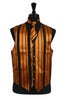 Dress Tuxedo Wedding Vest/Tie/Bowtie Sets (Black-Gold Combination) Buy 10 of same color Tie For $25 Each-Men's Neck Ties - Mens Dress Tie - Trendy Mens Ties mensusa