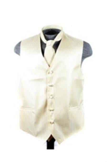 Dress Tuxedo Wedding Vest ~ Waistcoat ~ Waist coat Tie Set Egg Yoke Buy 10 of same color Tie For $25 Each - Men's Neck Ties - Mens Dress Tie - Trendy Mens Ties mensusa