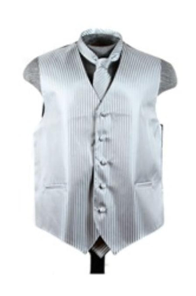 Dress Tuxedo Wedding Vest ~ Waistcoat ~ Waist coat Tie Set Grey Buy 10 of same color Tie For $25 Each - Men's Neck Ties - Mens Dress Tie - Trendy Mens Ties mensusa