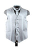 Dress Tuxedo Wedding Vest ~ Waistcoat ~ Waist coat Tie Set Grey Buy 10 of same color Tie For $25 Each - Men's Neck Ties - Mens Dress Tie - Trendy Mens Ties mensusa