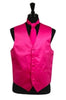 Dress Tuxedo Wedding Vest ~ Waistcoat ~ Waist coat Tie Set Hot Pink Tuxedo Buy 10 of same color Tie For $25 Each - Men's Neck Ties - Mens Dress Tie - Trendy Mens Ties mensusa