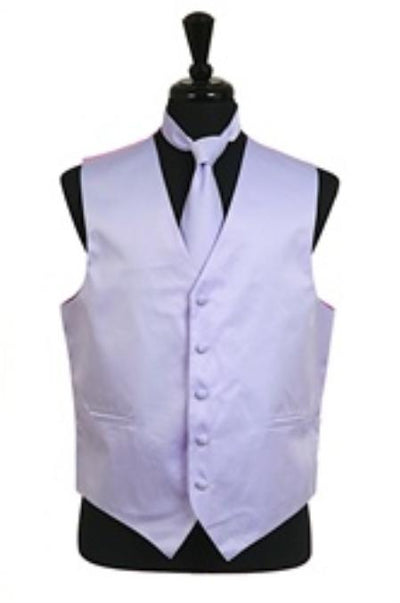 Dress Tuxedo Wedding Vest ~ Waistcoat ~ Waist coat Tie Set Lavender Buy 10 of same color Tie For $25 Each - Men's Neck Ties - Mens Dress Tie - Trendy Mens Ties mensusa