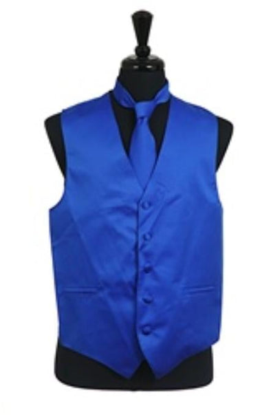 Dress Tuxedo Wedding Vest ~ Waistcoat ~ Waist coat Tie Set Royal Blue Buy 10 of same color Tie For $25 Each - Men's Neck Ties - Mens Dress Tie - Trendy Mens Ties mensusa