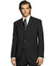 Exclusive Simple & Classy Smooth Solid Black Men's Three Buttons Style suit premier quality italian fabric - mensusa