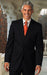 Extra Long 2PC Solid Color Black Men's Suits in Available 2 Buttons Style for tall man mensusa