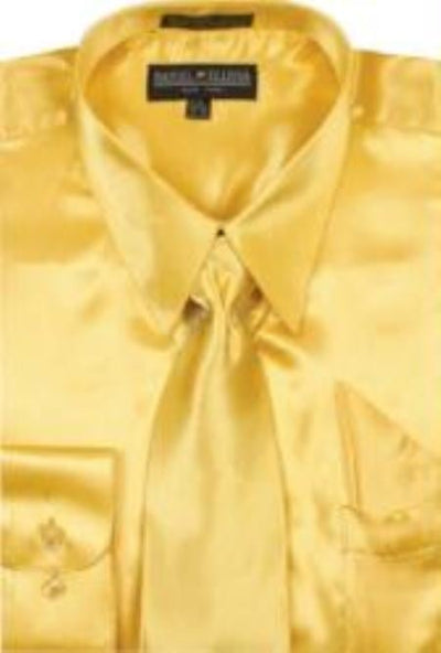 Gold Silk Dress Shirt