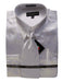 Fashion Cheap Priced Sale Men's New White Satin Dress Shirt Tie Combinations Set Men's Dress Shirt mensusa