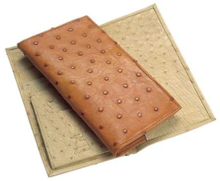 Ferrini Full Quill Ostrich Checkbook
