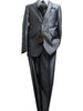 Fitted Discounted Sale Slim Cut 2 Button Shiny Flashy Metallic Slim Fit & Slim Silver Sharkskin Suit mensusa