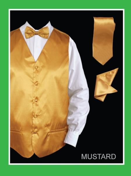 Dress Tuxedo Wedding Vest ~ Waistcoat ~ Waist coat Tie Set Blue Buy 10 of same color Tie For $25 Each - Men's Neck Ties - Mens Dress Tie - Trendy Mens Ties