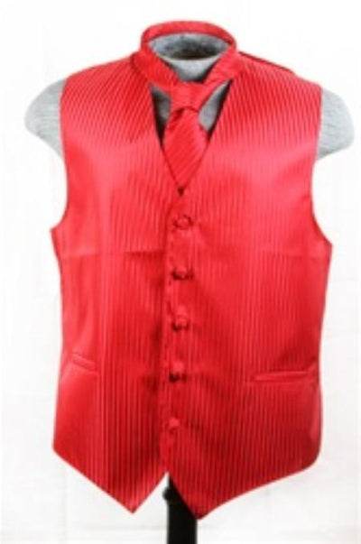 Five Button Red Dress Tuxedo For Wedding Vest ~ Waistcoat ~ Waist coat Tie Set Buy 10 of same color Tie For $25 Each - Men's Neck Ties - Mens Dress Tie - Trendy Mens Ties mensusa