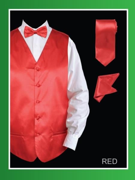 Men's Black V-Neck Tailored 5 Button Down Dress Tuxedo Wedding Vest ~ Waistcoat ~ Waist coat main image 1