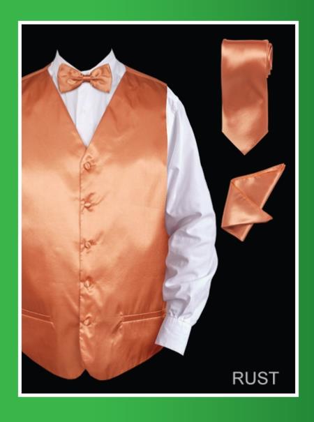 Men's Navy Dress Tuxedo Wedding Men's Vest ~ Waistcoat ~ Waist coat & Tie & Matching Dress Pants Set main image 1