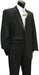 Flat Front Pants Wool One Button Notch Tuxedo Jacket Suit + Wool Fabric Regular Cut (Any Color Shirt & Tie) - mensusa