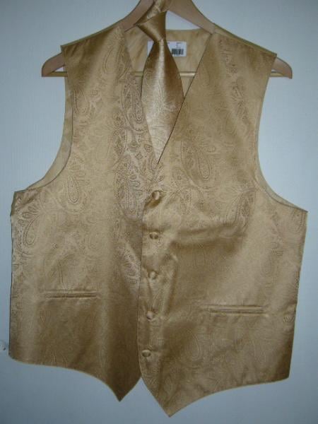 Men's 4PC Big and Tall Dress Tuxedo Wedding Vest ~ Waistcoat ~ Waist coat & Tie & Bow Tie and Hankie Gray main image 0