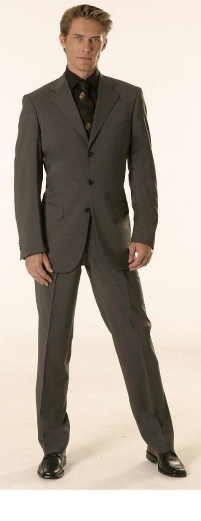 Gianni Charcoal Gray Super 120's Available in 2 or 3 Buttons Style Regular Classic Cut - Color: Dark Grey Suit - mensusa