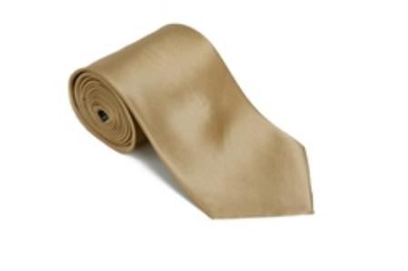 Gold 100% Silk Solid Necktie With Handkerchief Buy 10 of same color Tie For $25 Each-Men's Neck Ties - Mens Dress Tie - Trendy Mens Ties mensusa