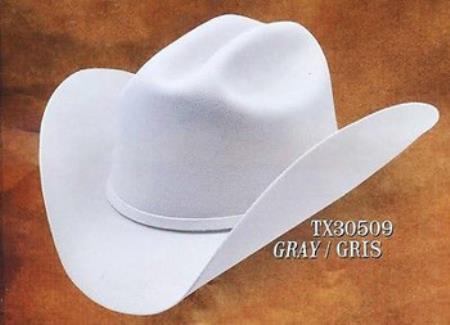 Cowboy Western Hat 4X Felt Hats Gray