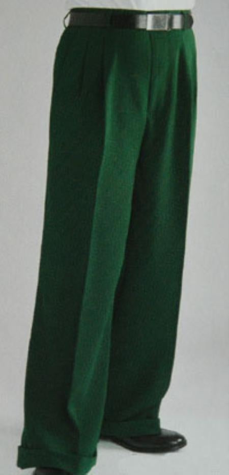 Pacelli Cognac Pleated Baggy Fit Dress Pants unhemmed unfinished bottom - Cheap Priced Dress Slacks For Men On Sale main image 0