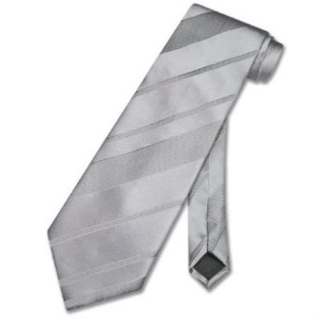 Silver Grey Woven Neck Tie Men's Grey Color Design Neck Tie - Men's Neck Ties - Mens Dress Tie - Trendy Mens Ties