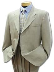 Groomsmen Suits Cheap Priced Men's Dress Suit For Sale Khaki Light Tan ~ Beige ~Sand~Stone Available In 2 Or 3 Buttons Style Regular Classic Cut Cool Light Weight Jacket + Pants - mensusa
