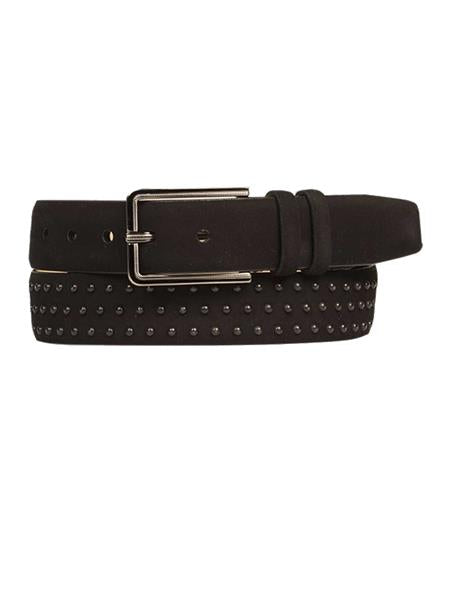 Mezlan Belts Brand Men's Genuine Calfskin Black Skin Belt
