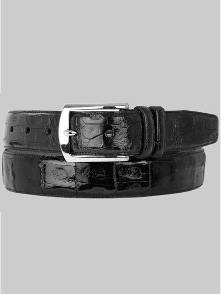 Mezlan Belts Brand Men's Genuine Crocodile / Calfskin Blue Skin Cinturon De Cocodrilo main image 1