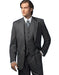 High Quality 2 Button Solid Charcoal Gray Vested 2 Piece Suits For Men 100% Super 140s Men - Color: Dark Grey Suit - Three Piece Suit mensusa
