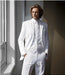 High Quality Satin White Tuxedo With Vest mensusa