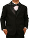 High Quality Solid Black Kids Sizes Tuxedo Formal Boys Suit Prefect for toddler Suit wedding attire outfits mensusa
