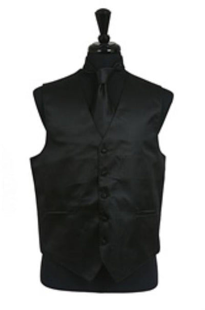 Horizontal Rib Pattern Dress Tuxedo Wedding Vest ~ Waistcoat ~ Waist coat Tie Set Black Buy 10 of same color Tie For $25 Each - Men's Neck Ties - Mens Dress Tie - Trendy Mens Ties mensusa
