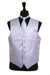 Horizontal Rib Pattern Dress Tuxedo Wedding Vest ~ Waistcoat ~ Waist coat Tie Set Lavender Buy 10 of same color Tie For $25 Each - Men's Neck Ties - Mens Dress Tie - Trendy Mens Ties mensusa