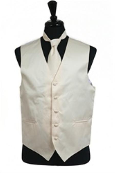 Men's Silver 4PC Wedding Vest ~ Waistcoat