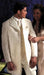Ivory~OFF White~Cream Fashion Tuxedo For Men 35.5 Length Coat Large Satin Seven Button mensusa