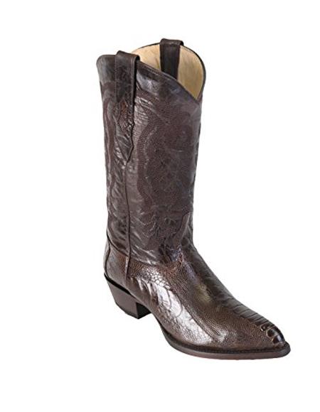 Men's Brown King Eel Skin J-Toe Los Altos Boots Dress Cowboy Boot Cheap Priced For Sale Online ~ botines para hombre With Saddle Vamp- Botas De Anguila