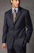Joun Poul Side Vented Dark Navy Blue Suit For Men Pinstripe Super 140'S Available In 2 Or 3 Buttons Style Regular Classic Cut - mensusa