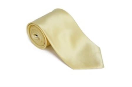 Lemon 100% Silk Solid Necktie With Handkerchief Buy 10 of same color Tie For $25 Each-Men's Neck Ties - Mens Dress Tie - Trendy Mens Ties mensusa