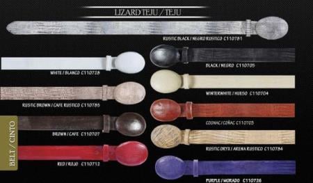 Cowboy Exotic Belt 1.5 Lizard Teju by Los Altos