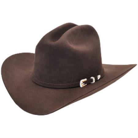 Brown Los Altos Hats Joan Style Felt Cowboy Hat