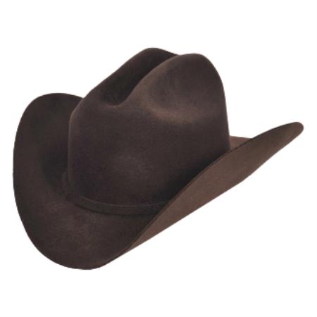 Los Altos Hats-Joan Style Felt Cowboy Hat â€“ Brown