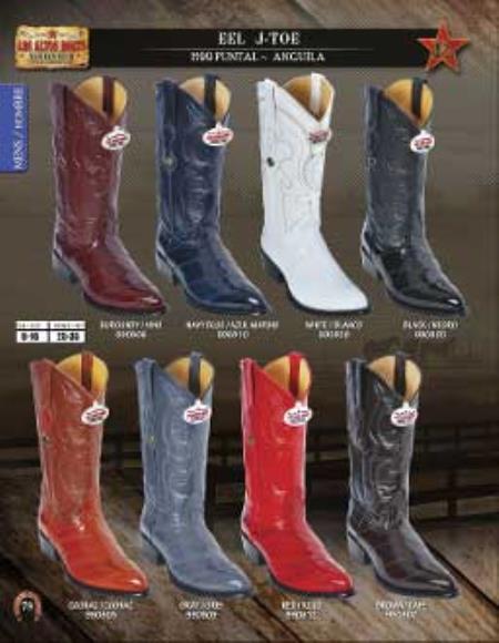 J-Toe Genuine Eel Skin Los Altos Boots - Botas De Anguila