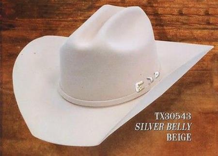 Tejana Cowboy Western Hat Texas Style Silver Belly