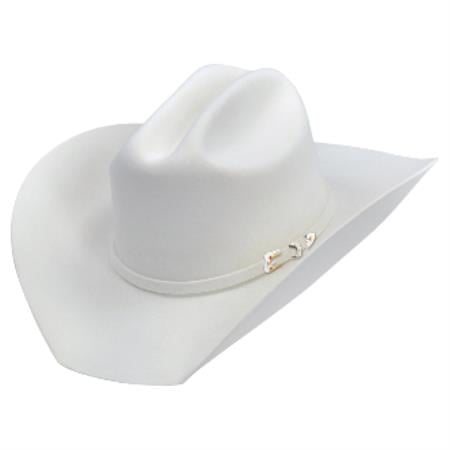 White Los Altos Hats-Texas Style Felt Cowboy Hat