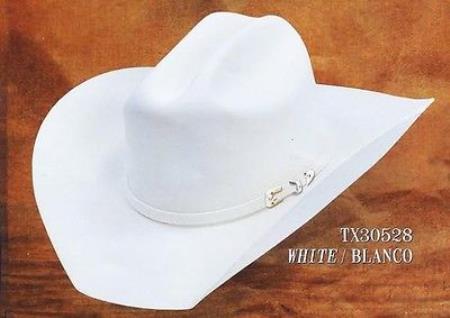 Cowboy Western Hat Texas Style 4X Felt Hats By Los Altos White