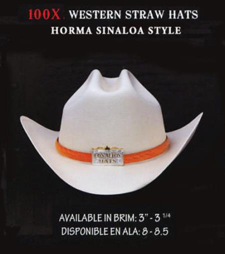 Tejana Cowboy Western 100X Premium Straw Hat By Los Altos