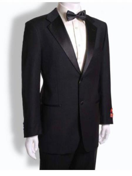 Authentic Statement Brand Men's 2 Button Suit Black- High End Suits - High Quality Suits
