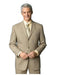 Medium Tan ~ Beige Side Vent Three buttons style 100% Worsted Higher Quality Back Side Vent - mensusa