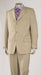 Medium Tan ~ Beige Super 140's Wool Three ~ 3 Buttons premier quality italian fabric Design - mensusa