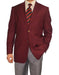 Men's 2 Button Burgundy ~ Maroon ~ Wine Color Blazer Sport Coat mensusa